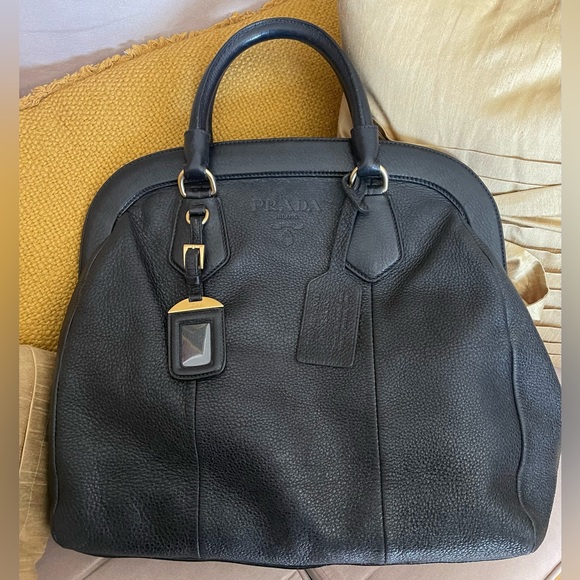 Authentic Prada Vitello Daino Frame Tote Bag - Picture 1 of 7
